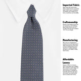 Kovove The Refreshing Twin Polka Dot  Grey Necktie For Men