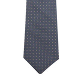 Kovove The Refreshing Twin Polka Dot  Grey Necktie For Men