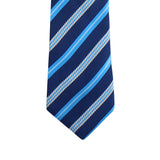 Kovove The Sharp Striped  Blue Necktie For Men