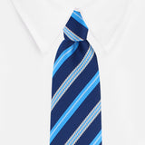 Kovove The Sharp Striped  Blue Necktie For Men