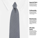 Kovove The Rogue Abstract Dark Grey Necktie For Men