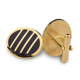Kavove The Stunning Crest Gold Coloured Cufflinks For Men
