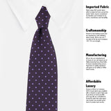 Kovove The Polka Abstract Fusion Purple Necktie For Men