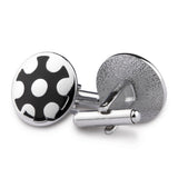 Kavove The Chokus Wheel Black Coloured Cufflinks For Men