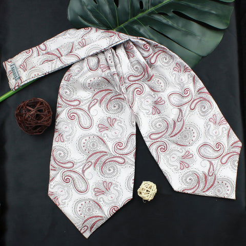 Kavove The Exotic Paisley  White Cravat