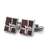 Kavove The Knotty Brown Coloured Cufflinks For Men