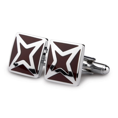 Kavove The Starlet Brown Coloured Cufflinks For Men