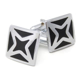 Kavove The Starlet Black & Silver Cufflink For Men