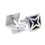 Kavove The Starlet Black & Silver Cufflink For Men