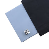 Kavove The Starlet Black & Silver Cufflink For Men