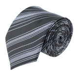 Kovove The Trend Setter Striped  Black Necktie For Men