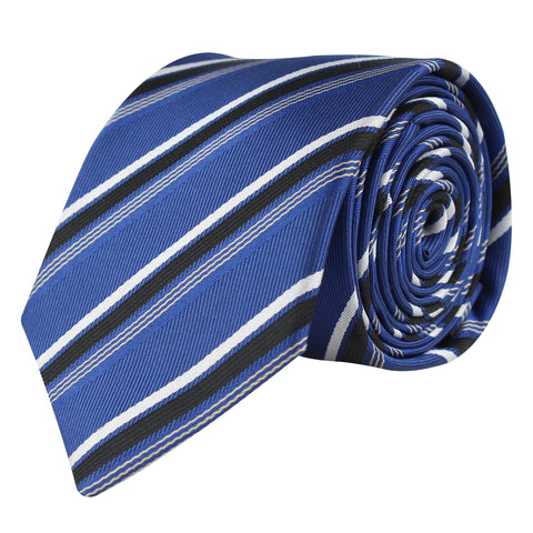 Kovove The Soulful Striped Blue Necktie For Men