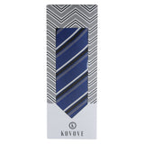 Kovove The Soulful Striped Blue Necktie For Men