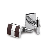 Kavove The Parted Brown Coloured Cufflinks For Men