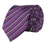 Kovove The Blissful Striped Purple Necktie For Men
