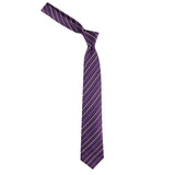 Kovove The Blissful Striped Purple Necktie For Men