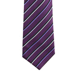 Kovove The Blissful Striped Purple Necktie For Men