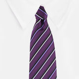 Kovove The Blissful Striped Purple Necktie For Men