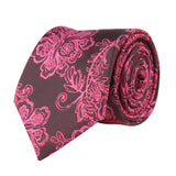 Kovove The Blooming Floral Maroon Necktie For Men