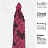 Kovove The Blooming Floral Maroon Necktie For Men
