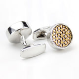 Kavove The Artful Golden & Silver Cufflinks For Men