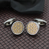 Kavove The Artful Golden & Silver Cufflinks For Men