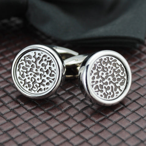 Kavove The Paint Stroke Black Cufflinks For Men