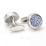Kavove The Paint Stroke Blue Cufflinks For Men