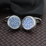 Kavove The Paint Stroke Blue Cufflinks For Men