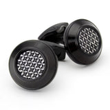Kavove The Rising Star Grey & Black Cufflinks For Men