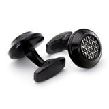 Kavove The Rising Star Grey & Black Cufflinks For Men