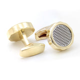 Kavove The Line Latte Black & Golden Cufflinks For Men