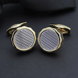 Kavove The Line Latte Black & Golden Cufflinks For Men