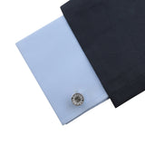 Kavove The Artistic Star Grey & Silver Cufflinks For Men