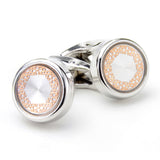 Kavove The Prodigy Circle Silver Cufflinks For Men