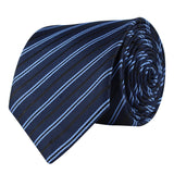 Kovove The Striped Treat Blue Necktie For Men