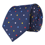 Kovove The Rainbow Polka Dot Blue Necktie For Men