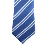 Kovove The Blue Ocean Striped Blue Necktie For Men