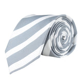 Kovove The Greywind Striped Grey Necktie For Men