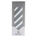 Kovove The Greywind Striped Grey Necktie For Men
