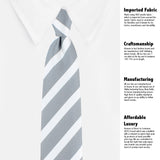 Kovove The Greywind Striped Grey Necktie For Men
