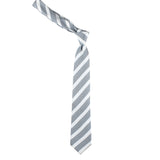 Kovove The Greywind Striped Grey Necktie For Men