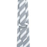 Kovove The Greywind Striped Grey Necktie For Men