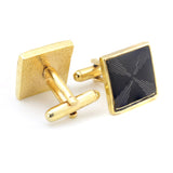 Kavove The Vivid Rays Black & Golden Cufflink For Men