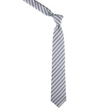 Kovove The Striped Delight Grey Necktie For Men