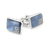 Kavove The Jade Stallion Blue & Silver Cufflink For Men