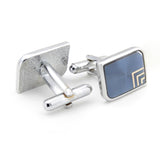 Kavove The Jade Stallion Blue & Silver Cufflink For Men