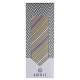 Kovove The Delightful Striped Grey Necktie For Men