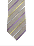 Kovove The Delightful Striped Grey Necktie For Men