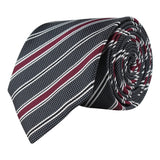 Kovove The Divine Striped Grey Necktie For Men